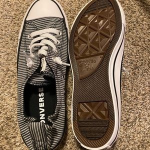 Converse Shoreline Black/White Striped Slip On